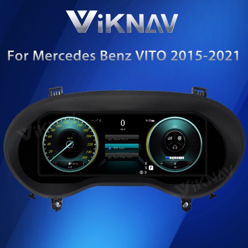 Viknav 12.3 Inch Digital Cluster Car Speedometer For Mercedes Benz VITO 2015-2021 Linux System Car Instrument Cluster Screen Instrument Replacement