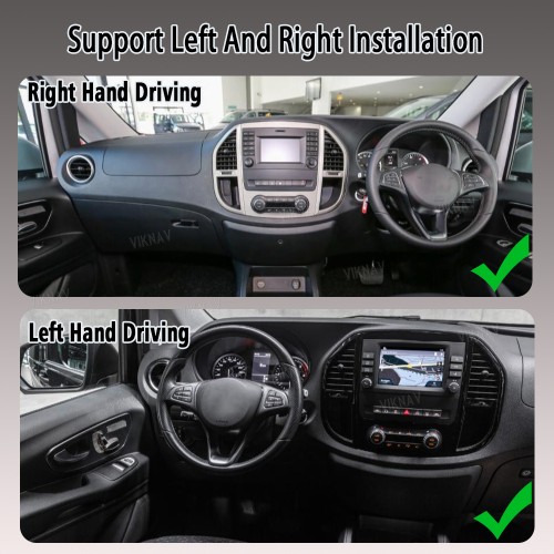 Viknav 12.3 Inch Digital Cluster Car Speedometer For Mercedes Benz VITO 2015-2021 Linux System Car Instrument Cluster Screen Instrument Replacement