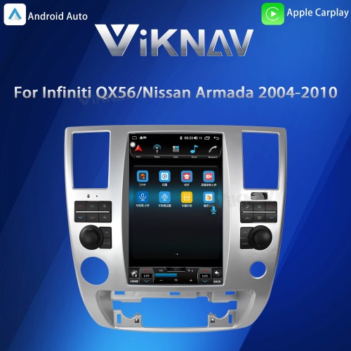 Viknav Android 12.1 inch Car Stereo for Infiniti QX56/Nissan Armada 2004-2010 Wireless CarPlay & Android Auto GPS Navigation Head Unit