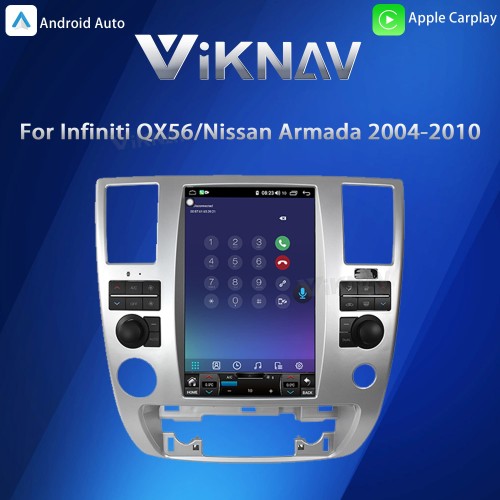 Viknav Android 12.1 inch Car Stereo for Infiniti QX56/Nissan Armada 2004-2010 Wireless CarPlay & Android Auto GPS Navigation Head Unit