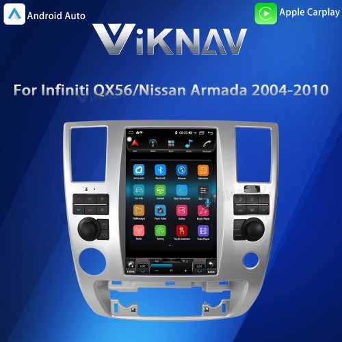 Viknav Android 12.1 inch Car Stereo for Infiniti QX56/Nissan Armada 2004-2010 Wireless CarPlay & Android Auto GPS Navigation Head Unit