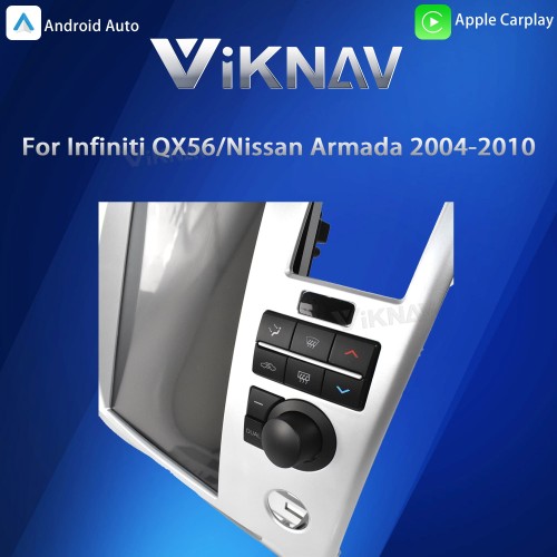 Viknav Android 12.1 inch Car Stereo for Infiniti QX56/Nissan Armada 2004-2010 Wireless CarPlay & Android Auto GPS Navigation Head Unit