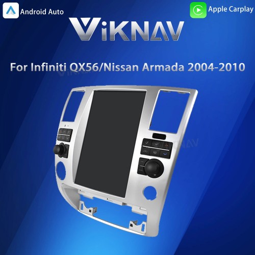 Viknav Android 12.1 inch Car Stereo for Infiniti QX56/Nissan Armada 2004-2010 Wireless CarPlay & Android Auto GPS Navigation Head Unit