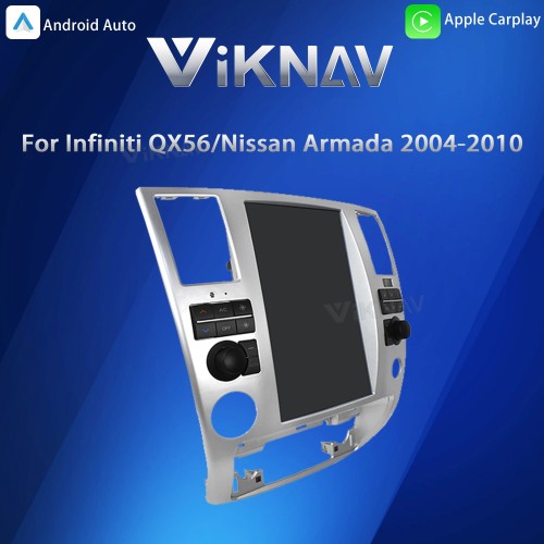 Viknav Android 12.1 inch Car Stereo for Infiniti QX56/Nissan Armada 2004-2010 Wireless CarPlay & Android Auto GPS Navigation Head Unit