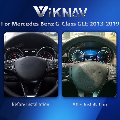 Viknav Digital Cluster Car Speedometer For Mercedes Benz G-Class GLE 2013-2019 Linux System Car Instrument Cluster Screen Instrument Replacement(NTC5.0)