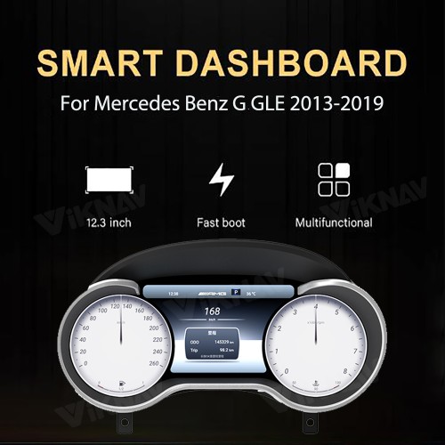 Viknav Digital Cluster Car Speedometer For Mercedes Benz G-Class GLE 2013-2019 Linux System Car Instrument Cluster Screen Instrument Replacement(NTC5.0)