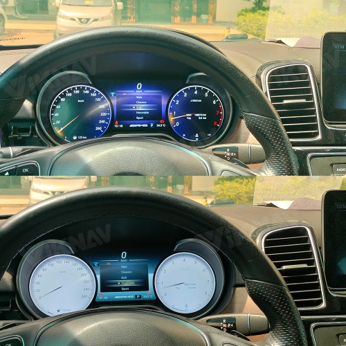 Viknav Digital Cluster Car Speedometer For Mercedes Benz G-Class GLE 2013-2019 Linux System Car Instrument Cluster Screen Instrument Replacement(NTC5.0)