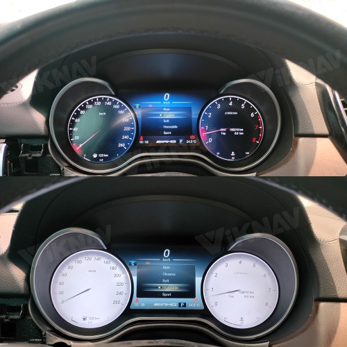 Viknav Digital Cluster Car Speedometer For Mercedes Benz G-Class GLE 2013-2019 Linux System Car Instrument Cluster Screen Instrument Replacement(NTC5.0)