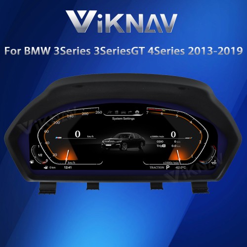 Viknav Digital Instrument Cluster 12.3 inch For BMW 3series 3seriesGT 4series 2013-2019 Linux system Vertical Screen Car Speed Meter Car Digital Panel