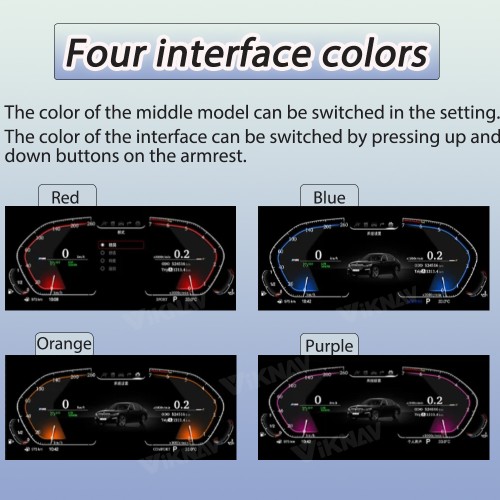 Viknav Digital Instrument Cluster 11 inch For BMW X1 X2 1 Series 2 Series 2014-2022 Linux System Vertical Screen Car Speed Meter Car Dashboard Digital Panel