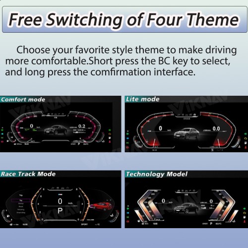 Viknav Digital Instrument Cluster 11 inch For BMW X1 X2 1 Series 2 Series 2014-2022 Linux System Vertical Screen Car Speed Meter Car Dashboard Digital Panel