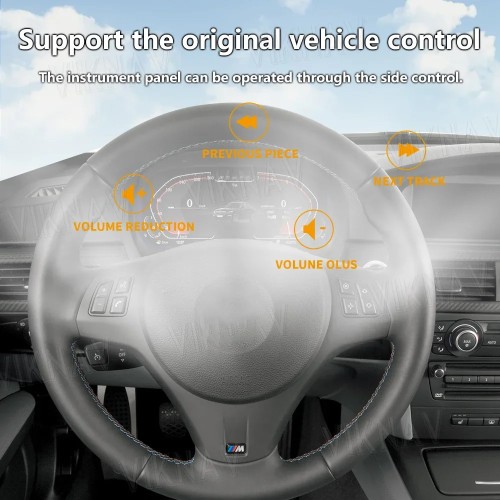 Viknav Digital Instrument Cluster 11 inch For BMW 3Series E90 E91 E92 E93 2005-2012 Linux System Vertical Screen Car Speed Meter Car Dashboard Digital Panel