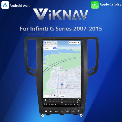 Viknav Android 13.4 inch Car Stereo for Infiniti G Series G37 2007-2015 Wireless CarPlay & Android Auto GPS Navigation Head Unit