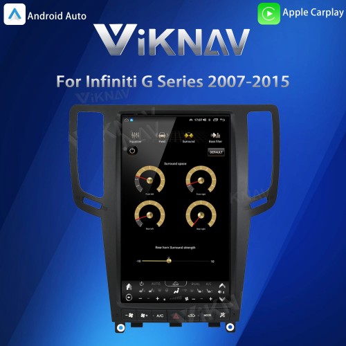Viknav Android 13.4 inch Car Stereo for Infiniti G Series G37 2007-2015 Wireless CarPlay & Android Auto GPS Navigation Head Unit