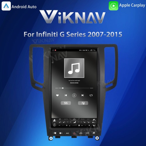 Viknav Android 13.4 inch Car Stereo for Infiniti G Series G37 2007-2015 Wireless CarPlay & Android Auto GPS Navigation Head Unit
