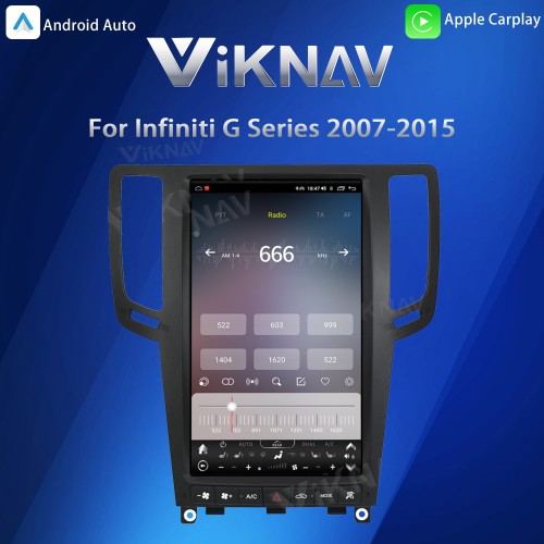 Viknav Android 13.4 inch Car Stereo for Infiniti G Series G37 2007-2015 Wireless CarPlay & Android Auto GPS Navigation Head Unit
