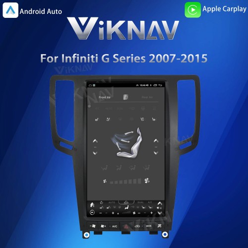 Viknav Android 13.4 inch Car Stereo for Infiniti G Series G37 2007-2015 Wireless CarPlay & Android Auto GPS Navigation Head Unit