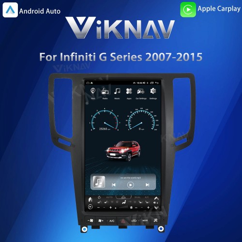 Viknav Android 13.4 inch Car Stereo for Infiniti G Series G37 2007-2015 Wireless CarPlay & Android Auto GPS Navigation Head Unit