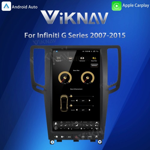Viknav Android 13.4 inch Car Stereo for Infiniti G Series G37 2007-2015 Wireless CarPlay & Android Auto GPS Navigation Head Unit