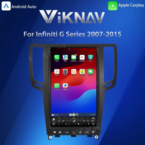 Viknav Android 13.4 inch Car Stereo for Infiniti G Series G37 2007-2015 Wireless CarPlay & Android Auto GPS Navigation Head Unit