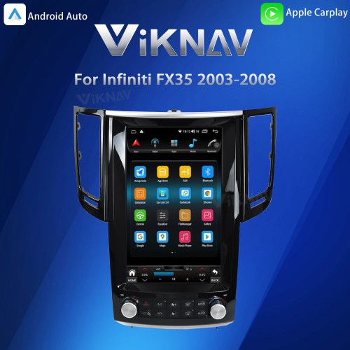 Viknav Android 12.1 inch Car Stereo for Infiniti FX35 2003-2008 Wireless CarPlay & Android Auto GPS Navigation Head Unit