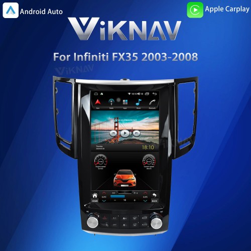 Viknav Android 12.1 inch Car Stereo for Infiniti FX35 2003-2008 Wireless CarPlay & Android Auto GPS Navigation Head Unit