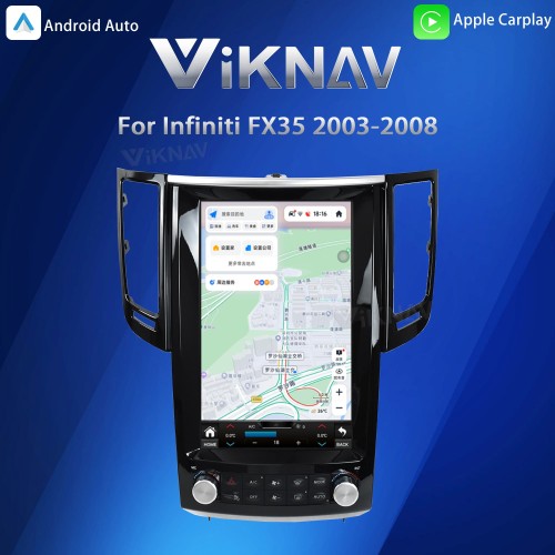 Viknav Android 12.1 inch Car Stereo for Infiniti FX35 2003-2008 Wireless CarPlay & Android Auto GPS Navigation Head Unit