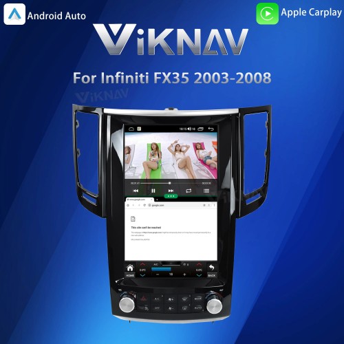 Viknav Android 12.1 inch Car Stereo for Infiniti FX35 2003-2008 Wireless CarPlay & Android Auto GPS Navigation Head Unit