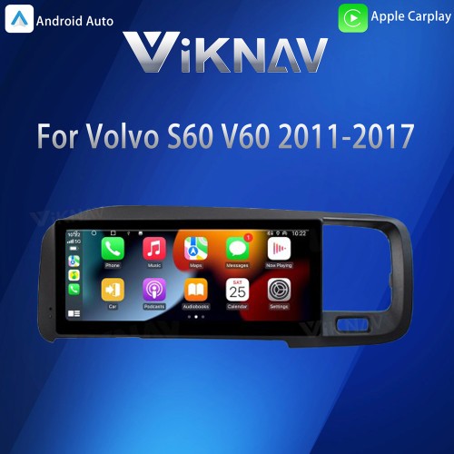 Viknav 8.8 Inch LCD Screen Car Digital Cluster For Volvo S60 V60 2011-2017 Linux System Car Digital Speedometer Dashboard Panel Instrument Panel Virtual Cockpit (128GB)