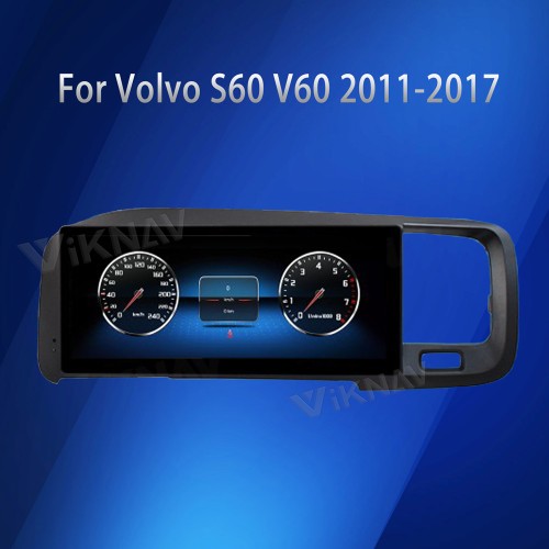 Viknav 8.8 Inch LCD Screen Car Digital Cluster For Volvo S60 V60 2011-2017 Linux System Car Digital Speedometer Dashboard Panel Instrument Panel Virtual Cockpit (128GB)