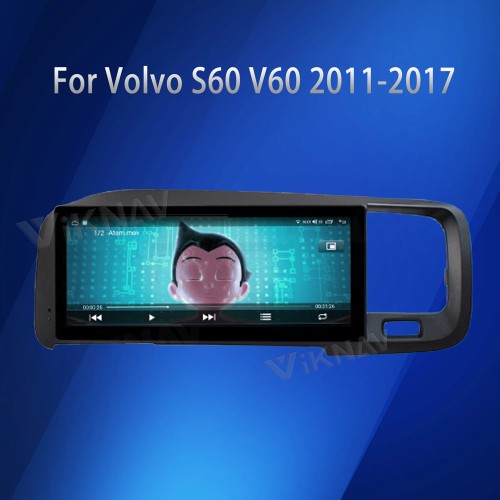 Viknav 8.8 Inch LCD Screen Car Digital Cluster For Volvo S60 V60 2011-2017 Linux System Car Digital Speedometer Dashboard Panel Instrument Panel Virtual Cockpit (128GB)