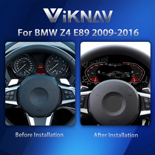 Viknav Digital Instrument Cluster 11 inch For BMW Z4 E89 2009-2016 Linux System Vertical Screen Car Speed Meter Car Dashboard Digital Panel Head Unit