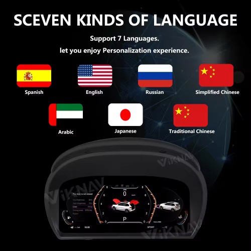 Viknav Digital Instrument Cluster 11 inch For BMW Z4 E89 2009-2016 Linux System Vertical Screen Car Speed Meter Car Dashboard Digital Panel Head Unit