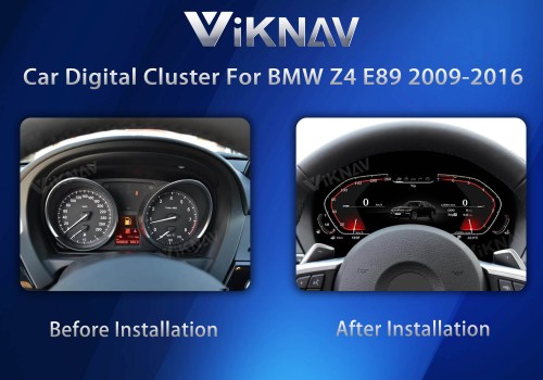 Viknav Digital Instrument Cluster 11 inch For BMW Z4 E89 2009-2016 Linux System Vertical Screen Car Speed Meter Car Dashboard Digital Panel Head Unit