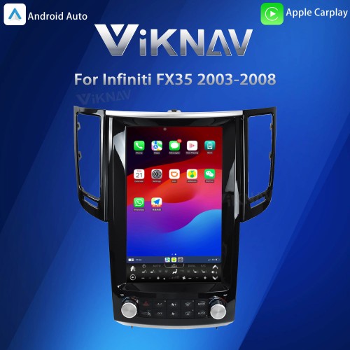 Viknav Android 12.1 inch Car Stereo for Infiniti FX35 2003-2008 Wireless CarPlay & Android Auto GPS Navigation Head Unit