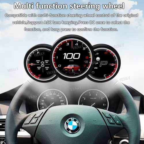 Viknav Digital Dashboard 9 inch For BMW MINI 2014-2023 RHD&LHD LCD Screen Linux System CockPit Speedometer Instrument Cluster