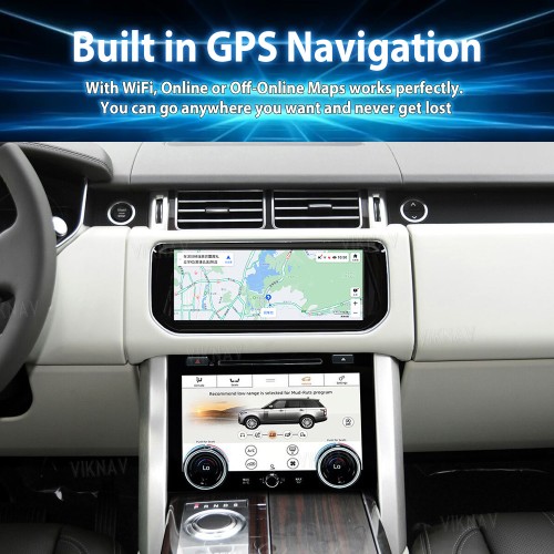 Viknav Android Radio AC Panel For Land Rover Range Rover Vogue L405 2013-2017 Wireless Carplay Android Auto Multimedia Player GPS Navigation Air Conditioning Control Touch Screen