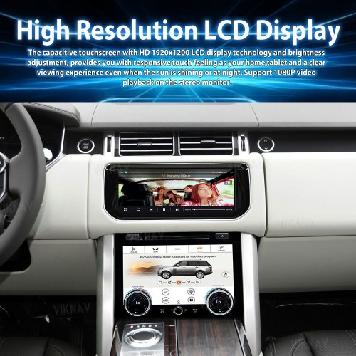 Viknav Android Radio AC Panel For Land Rover Range Rover Vogue L405 2013-2017 Wireless Carplay Android Auto Multimedia Player GPS Navigation Air Conditioning Control Touch Screen