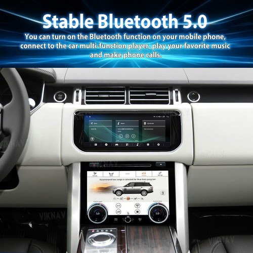 Viknav Android Radio AC Panel For Land Rover Range Rover Vogue L405 2013-2017 Wireless Carplay Android Auto Multimedia Player GPS Navigation Air Conditioning Control Touch Screen