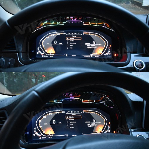 Viknav Digital Instrument Cluster For BMW X3 X4 X5 X6 2010-2019 Linux System Vertical Screen Dashboard Panel Virtual LCD Speedometer Player