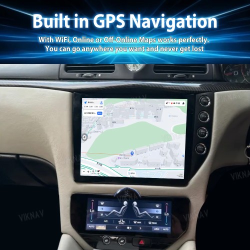 Android System 10 Inch 128GB Car Radio For Maserati GT GC GranTurismo 2007-2017 Auto Stereo Wireless Carplay GPS Navigation Multimedia Player RHD Touch Screen (Black)