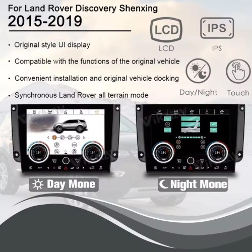 Viknav Android Radio AC Panel For Land Rover Discovery Sport L550 2015-2019 Multimedia Player GPS Navigation Stereo Wireless Carplay Android Auto Air Conditioning Control Touch Screen