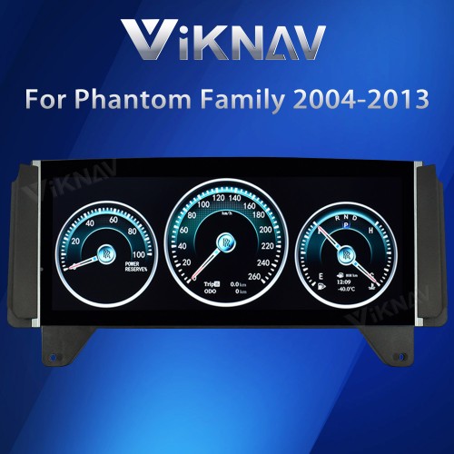 Viknav Digital Cluster Car Speedometer For Phantom Family 2004- 2013 Linux System Car Instrument Cluster Screen Instrument Replacement