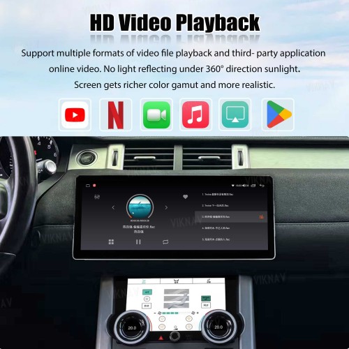 Viknav Android Radio and AC Panel For Land Rover Range Rover Evoque L538 2013-2017 Multimedia Player GPS Navigation Stereo Wireless Carplay Android Auto Touch Screen