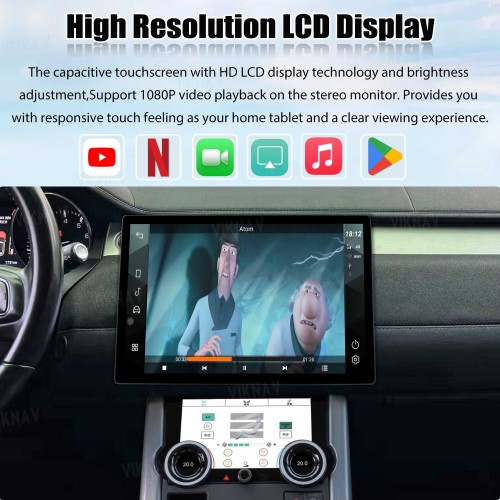 Viknav 13 inch Android Radio For Land Rover Range Rover Evoque L538 2013-2017 Multimedia Player GPS Navigation Stereo Wireless Carplay Android Auto Touch Screen