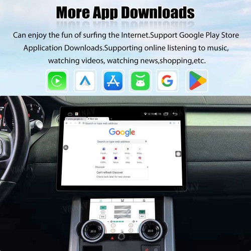 Viknav 13" Android Radio and AC Panel For Land Rover Range Rover Evoque L538 2013-2017 Multimedia Player GPS Navigation Stereo Wireless Carplay Android Auto Touch Screen