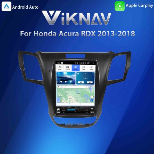 Viknav Android Car Stereo For Honda Acura RDX 2013-2018 Car Radio with 10.4-inch screen Wireless Carplay Android Auto GPS Navigation Multimedia Player