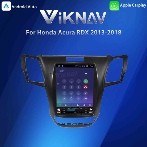 Viknav Android Car Stereo For Honda Acura RDX 2013-2018 Car Radio with 10.4-inch screen Wireless Carplay Android Auto GPS Navigation Multimedia Player