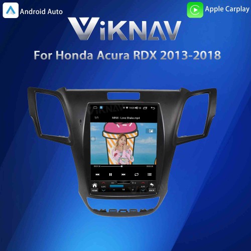 Viknav Android Car Stereo For Honda Acura RDX 2013-2018 Car Radio with 10.4-inch screen Wireless Carplay Android Auto GPS Navigation Multimedia Player