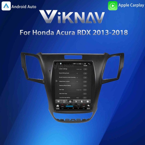 Viknav Android Car Stereo For Honda Acura RDX 2013-2018 Car Radio with 10.4-inch screen Wireless Carplay Android Auto GPS Navigation Multimedia Player